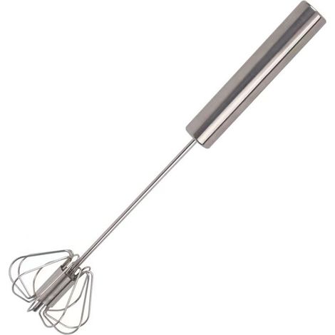 Halbautomatischer Edelstahl-Handmixer mit Rotationsfunktion zum Mischen von Milch und Sahne. (1/5)