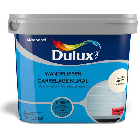 Dulux Fresh up Wandfliesenfarbe Satin, Frische Farbe für Ihr Bad, Weiß, 2 l