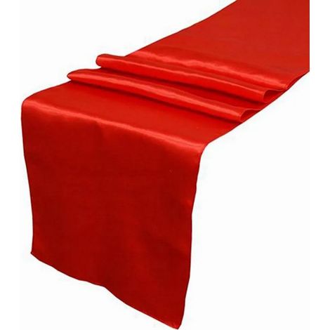 Tovaglia decorativa in raso liscio ROSSA 0,36 x 9 m (1/3)