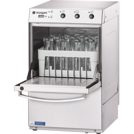 Lave-verres professionnel 2,77 kW, cycle 120/180 sec, inox, désinfection - Stalgast