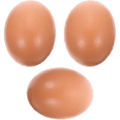 3 Pièces Œuf Factice Réaliste en Polystyrène Résine (1/5)