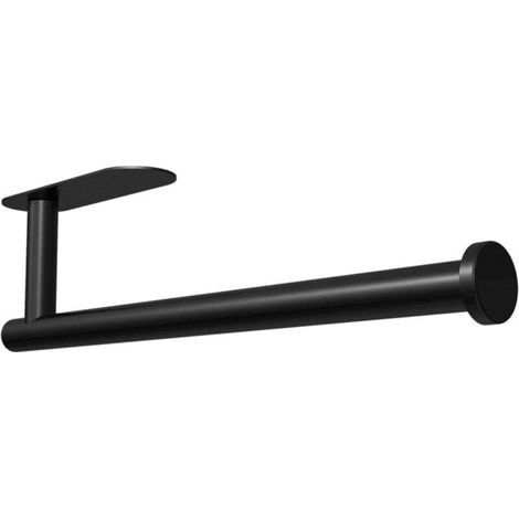 [JAMAIS UTILISÉ] Porte-essuie-tout mural sous armoire pour essuie-tout de cuisine, barre autocollante, support, acier inoxydable SUS304 13 pouces，noir (1/4)