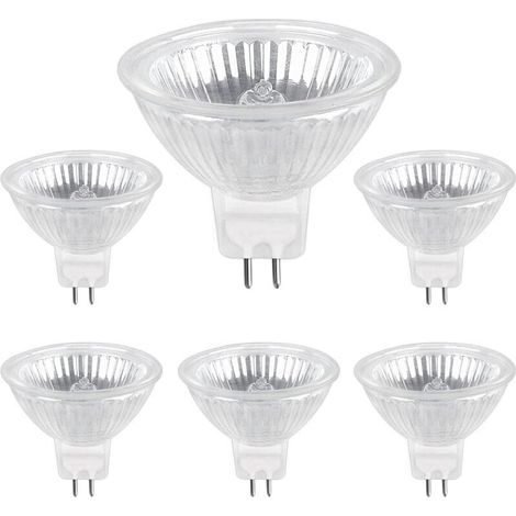 Ampoule Halogene GU5.3 50W 220V, 680lm Blanc Chaud 2700K Dimmable, Ampoule Spot Halogène MR16, pack de 6 (1/4)