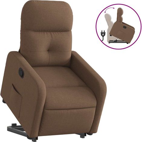 Maison Exclusive - Relaxsessel mit Aufstehhilfe Braun Stoff