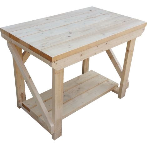 Wooden Super Heavy Duty Indoor / Outdoor Workbench, 6ft (180cm)