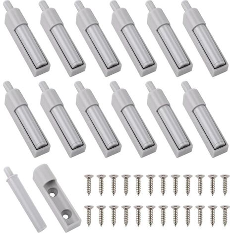 Amortisseur Porte, 12 Pièces Ralentisseur de Porte, Equipé d'un Embout en Caoutchouc Souple sur Le Dessus, Amortisseur Porte Placard pour Meubles de Cuisine, Tiroirs