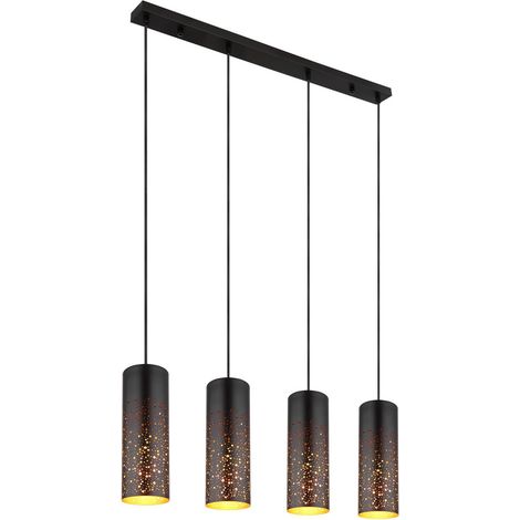 Globo - lámpara colgante - Crocky - negro - metal - gran lámpara (1/5)