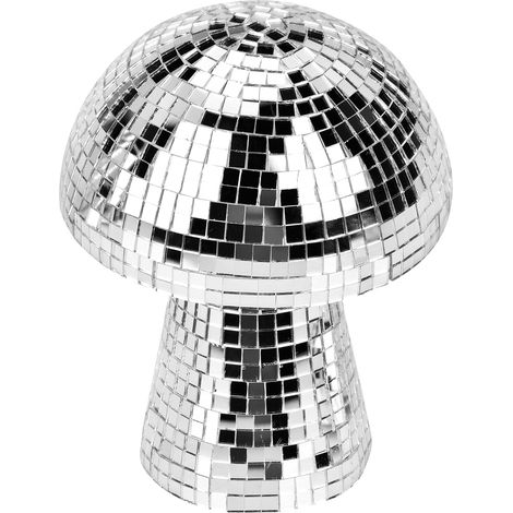 Boule Disco Champignon Miroir, Champignon Scintillant à Paillettes Décoration de Boules Disco en Forme de Champignons Disco Pour la Décoration de la Maison,Boules de Noël, Boule a Facette Deco a Poser (1/5)