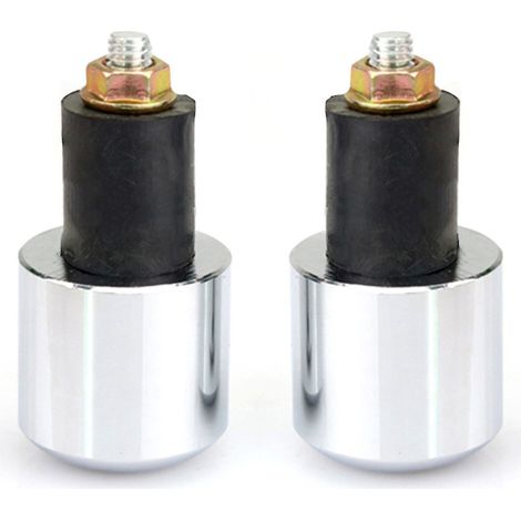 Motorcycle modification parts: round head handlebar plugs, electroplated silver aluminum alloy handlebar plugs, balancing plugs, handlebar plugs (1/5)