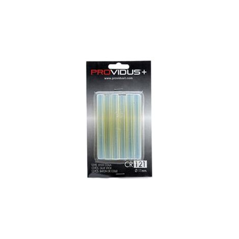 PROVIDU Recambios de tubo de cola termofusible en barra 10x11mm (Blíster 12 unidades)