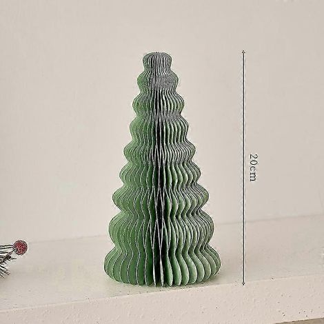 Décorations de Noël, ornements pour sapin de Noël, mini sapin de Noël 2025, accessoires de décoration origami, sapin de Noël vert 20 cm (1/3)
