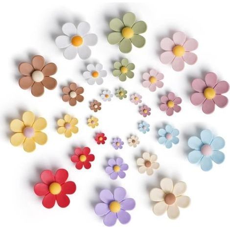 30pcs Aimants Frigo Fleurs 3D,Aimants Décoratifs de Cuisine - Adorables Magnet Frigo Robustes pour Tableau Blanc, Casier de Filles (1/4)