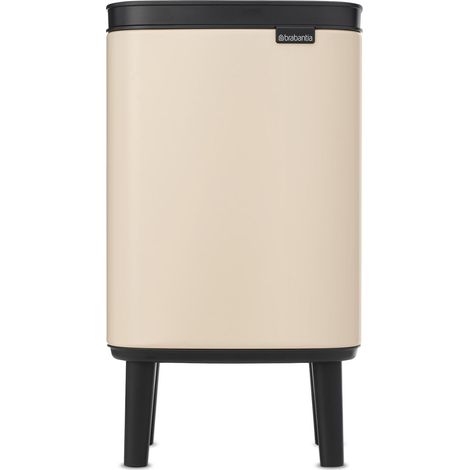 Poubelle Bo 7L (Beige clair), Système de tri des déchets avec couvercle à fermeture douce, Poubelle cuisine ou bureau avec seau Intérieur amovible et poignée de transport (1/5)