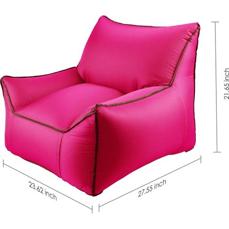 Inflatable Sofa, Outdoor Inflatable Sofa, Inflatable Lounge Chair for Swimming, Camping, Travel, Durable Waterproof Long Inflatable Lightweight Polyester Air Sofa (1/5)