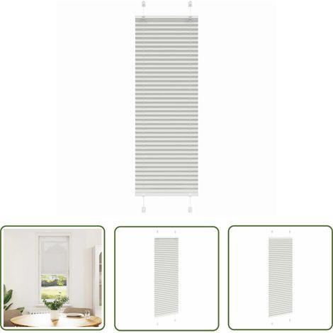 vidaXL Plissee Hellgrau 50x100 cm Stoffbreite 49,4 cm Polyester (1/5)