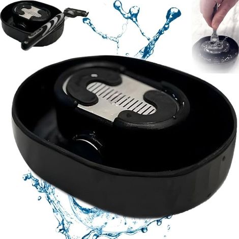 Rinçage de rasoir - Nettoyez efficacement votre rasoir, Rinçage manuel à poussoir, Support de rinçage pour rasoir portable, Dites adieu aux rasoirs obstrués et aux éviers sales, Sans fil (1 pièce) (1/5)