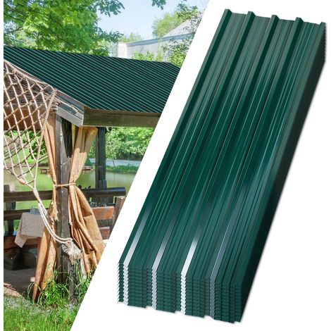 Jiubiaz 36 lamiere ondulate 129x46 cm antracite zincate per tetto parete carport e rimessa