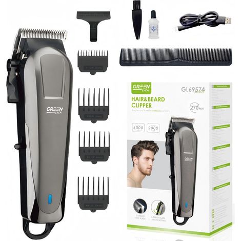 Tondeuse à cheveux GREEN LYCA GL69574 avec 270 minutes d'autonomie et utilisation mixte (1/4)