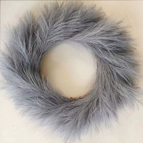 Guirlande En Rotin Artificiel - Diamètre Intérieur 20 cm Diamètre Extérieur 56 cm - Décoration Pour Porte D'Entrée Fêtes Et Saisons - 1 Pièce (1/2)