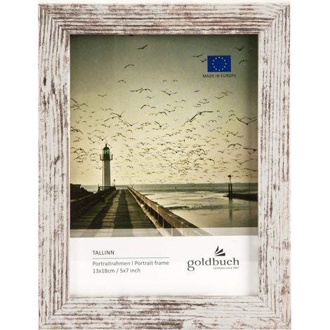 goldbuch 92 0493 - Cornice portafoto Tallin vintage in legno MDF, per foto singola, formato 13 x 18 cm, con supporto da appoggiare e da parete (1/3)