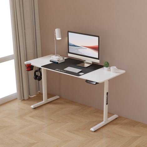 Höhenverstellbarer Tisch Hayward 140x60 cm Weiß [pro.tec]