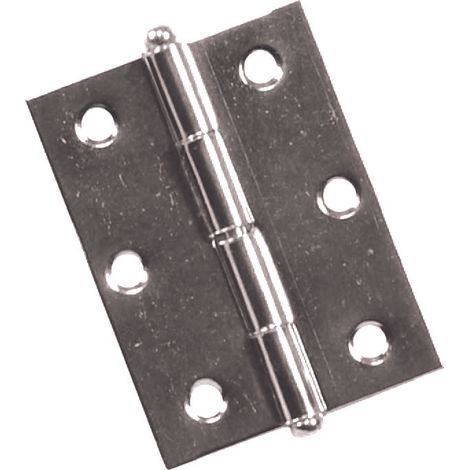Cerniere con perno sfilabile in acciaio nichelato - mm.50x40