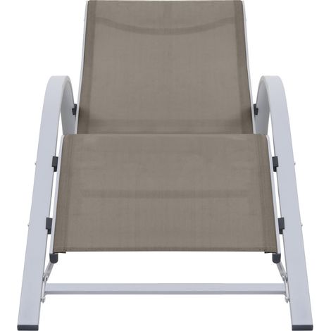 Maison Exclusive - Lettino Prendisole in Textilene e Alluminio Tortora