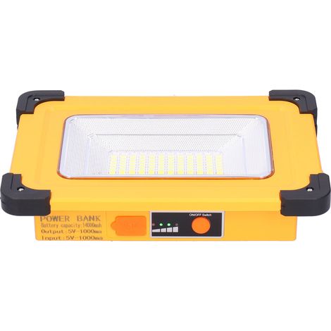 120-LED-Arbeitsleuchte, 5000 lm, tragbarer Solar-Flutlichtstrahler, IP65 wasserdicht, für Camping und Wandern (1/5)