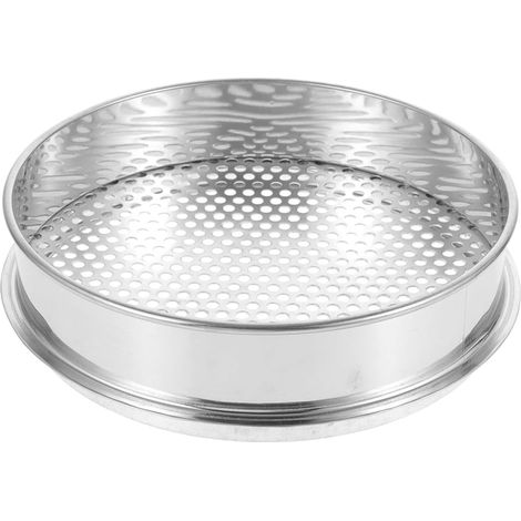 Tamis à Terre 20 CM Acier Inoxydable, Tamiseur Jardinage Trous Ronds 4 MM pour Usage Domestique et Culture en Plein Air (1/5)