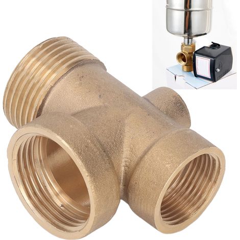 Pompe de surpression auto-amorçante domestique, pompe à eau en acier inoxydable, contrôleur automatique, accessoires pour pompe à eau, vanne quatre voies en cuivre de 1 pouce (1/5)
