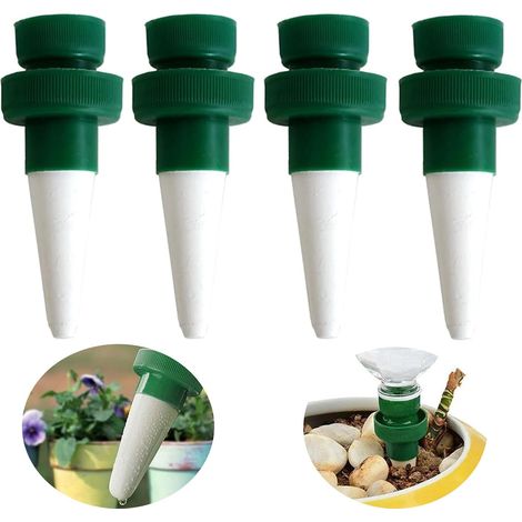 4 sfere di vetro per l'irrigazione di piante e bulbi, serbatoio d'acqua per piante, irrigazione per le festività, dispositivo di irrigazione automatico per fiori, giardino, esterni e interni (1/5)