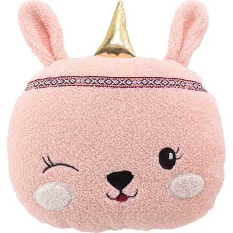 Coussin Déco Enfant Licorne "Étoiline" 30x30cm Rose (1/4)