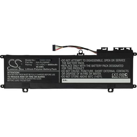 vhbw Akku kompatibel mit Samsung NP880Z5E-X02SE, NP880Z5E-X03CA, NP880Z5E-X02UK Notebook (6000 mAh, 15,1 V, Li-Polymer) (1/5)