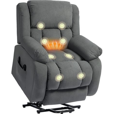 Electric Recliner Chair, Massage and Heat, 104 x 93 x 100 cm, Grey (1/5)