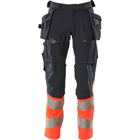 Mascot Hose mit Hängetaschen 19131-711-10222 Gr. 82C68 schwarzblau/hi-vis rot