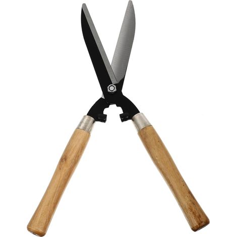 Ciseaux de Jardinage Poignée en Bois, Acier au Carbone, Design Ergonomique, Faciles à Nettoyer, Taille des Haies et L'élagage des Branches (1/5)