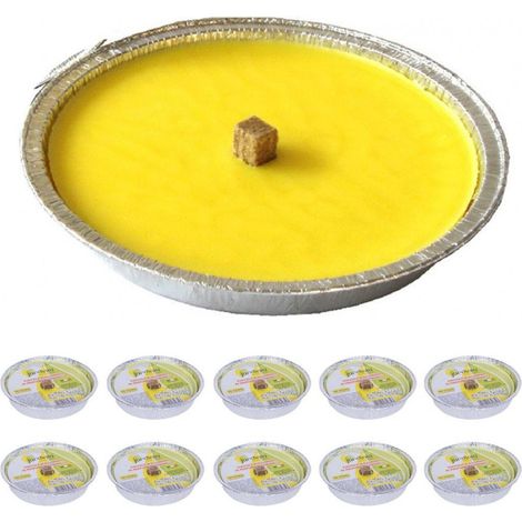 Trade Shop - Set 10 Velas Citronela Antimosquitos En Florero Aluminio Antorcha 11cm - (1/4)