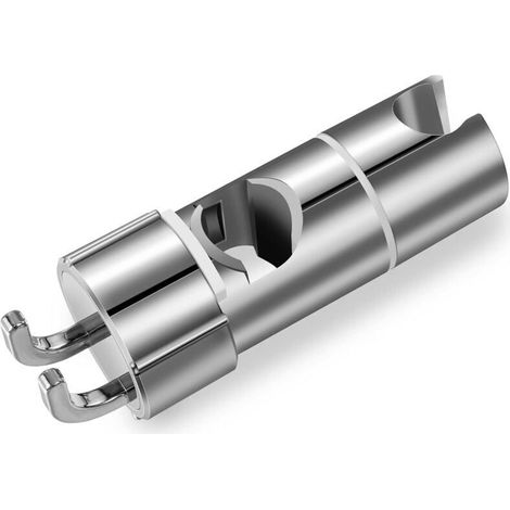 Support Pommeau de Douche, Support de Douche Sans Percage, 18-25 MM à Diamètre Réglable, Support Douchette avec Crochet, Entretoise Intégrée pour Protéger la Barre de Douche