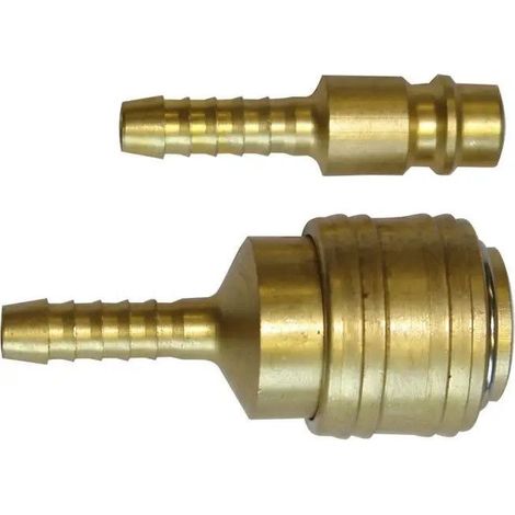Raccord rapide et raccord cannelé pour tuyau air comprimé diam 6 mm