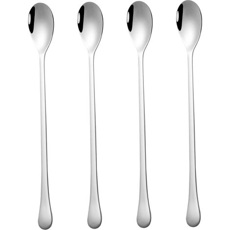 Lot de 4 cuillères à thé glacé en Acier Inoxydable 304 20 (1/5)
