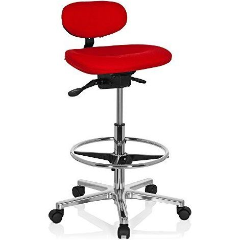 Siège technique / Tabouret technique / Tabouret à roulettes WORK MF,  foncé hjh OFFICE
