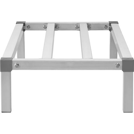Mophorn Supporto per carichi pesanti in alluminio, scaffale per alimenti commerciale da 36" x 20", 8" da terra, capacità di 1000 libbre, scaffale di stoccaggio in alluminio completamente saldato