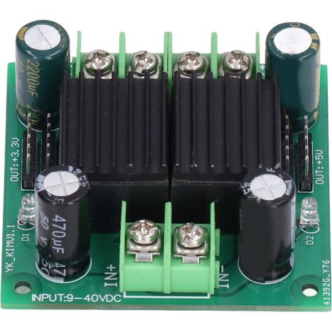 Dual-Output-PCB-Buck-Modul, 9-40V Eingang auf 5V/3,3V, große Wärmeableitungsfläche, Abwärtsregler. (1/5)