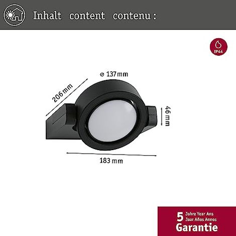 Paulmann Swivea applique da esterno LED antracite 8W (1/3)