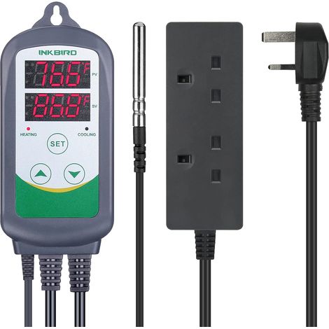 Regulateur Numérique Thermostat avec Sonde, Thermostat Chauffage Refroidissement, ITC-308 Prise Thermostat Regulateur de Temperature avec Contrôle APP (1/5)