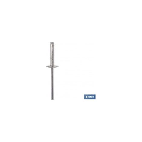 Pack mit 250 Aluminium-Rivets mit breiter Flansch D-14 4,8 x 10 mm