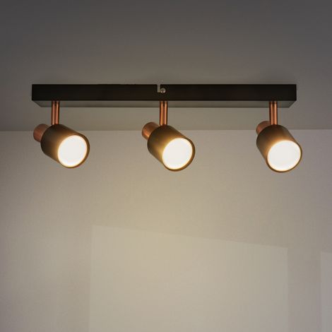 IluminaShop - Lampara de Techo Serie Gold 3 Focos GU10 (1/3)