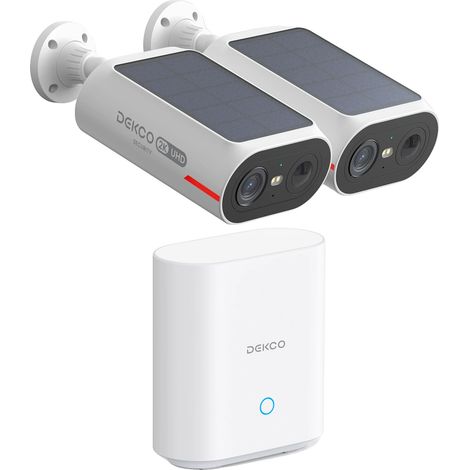 Sistema de cámara solar, configuración inalámbrica, detección por IA, color beige, enchufe europeo. (1/2)