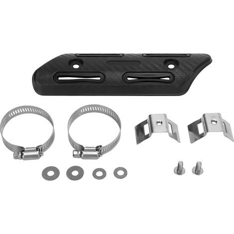 Exhaust pipe heat shield insulation cover for 4-stroke motorcycles, ATVs, UTVs, off-road vehicles, black (1/5)