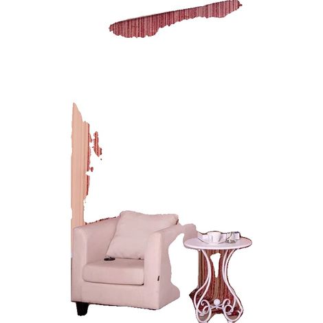 Rideau à franges, Design moderne, Décoration polyvalente, L 1m x H 2M-d, rouge vin (1/2)